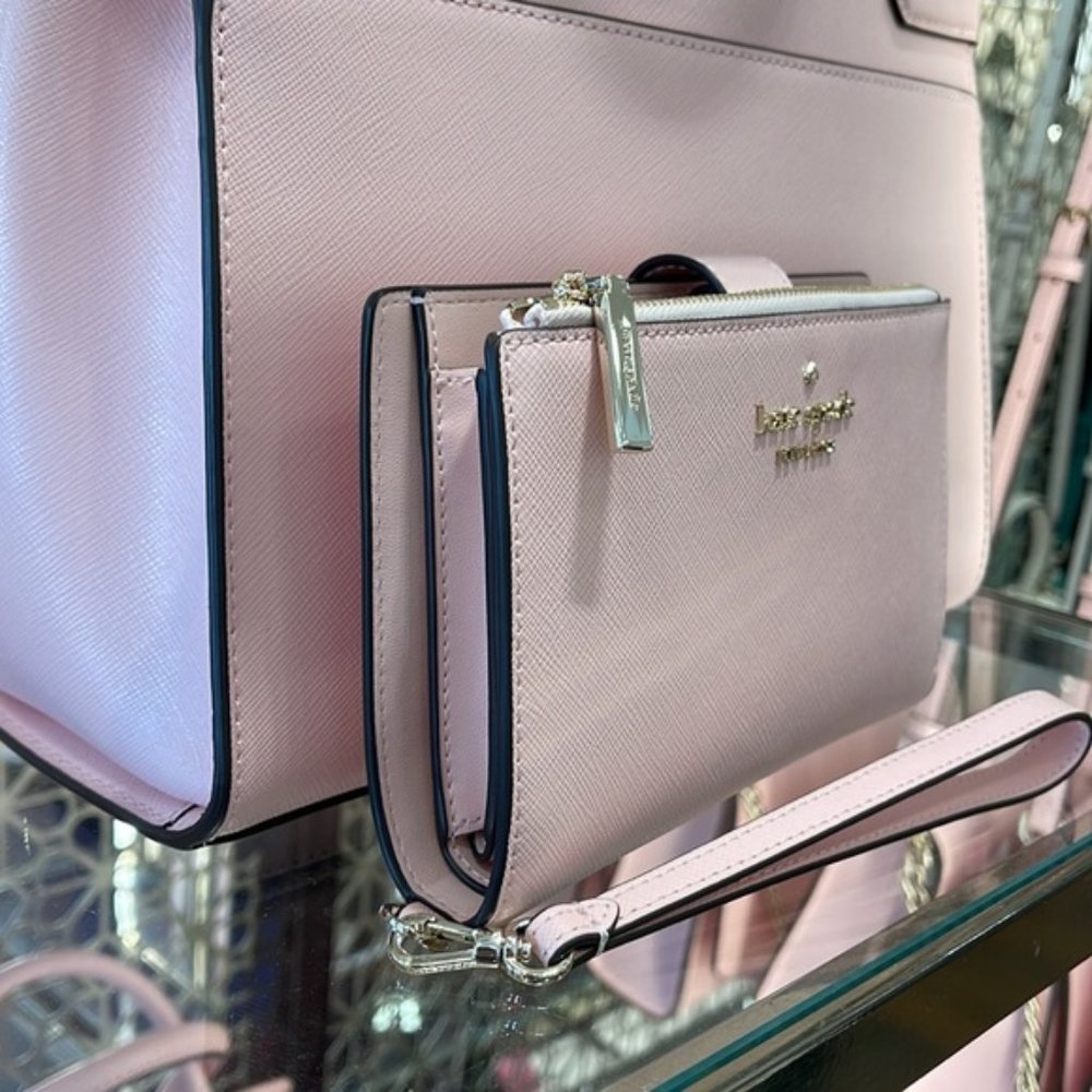 Kate Spade Staci Phone Wallet Wristlet Chalk Pink - Picture 4 of 16